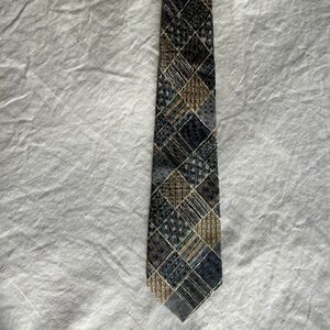 Zanzara 100% Silk Blue Patterned Tie
